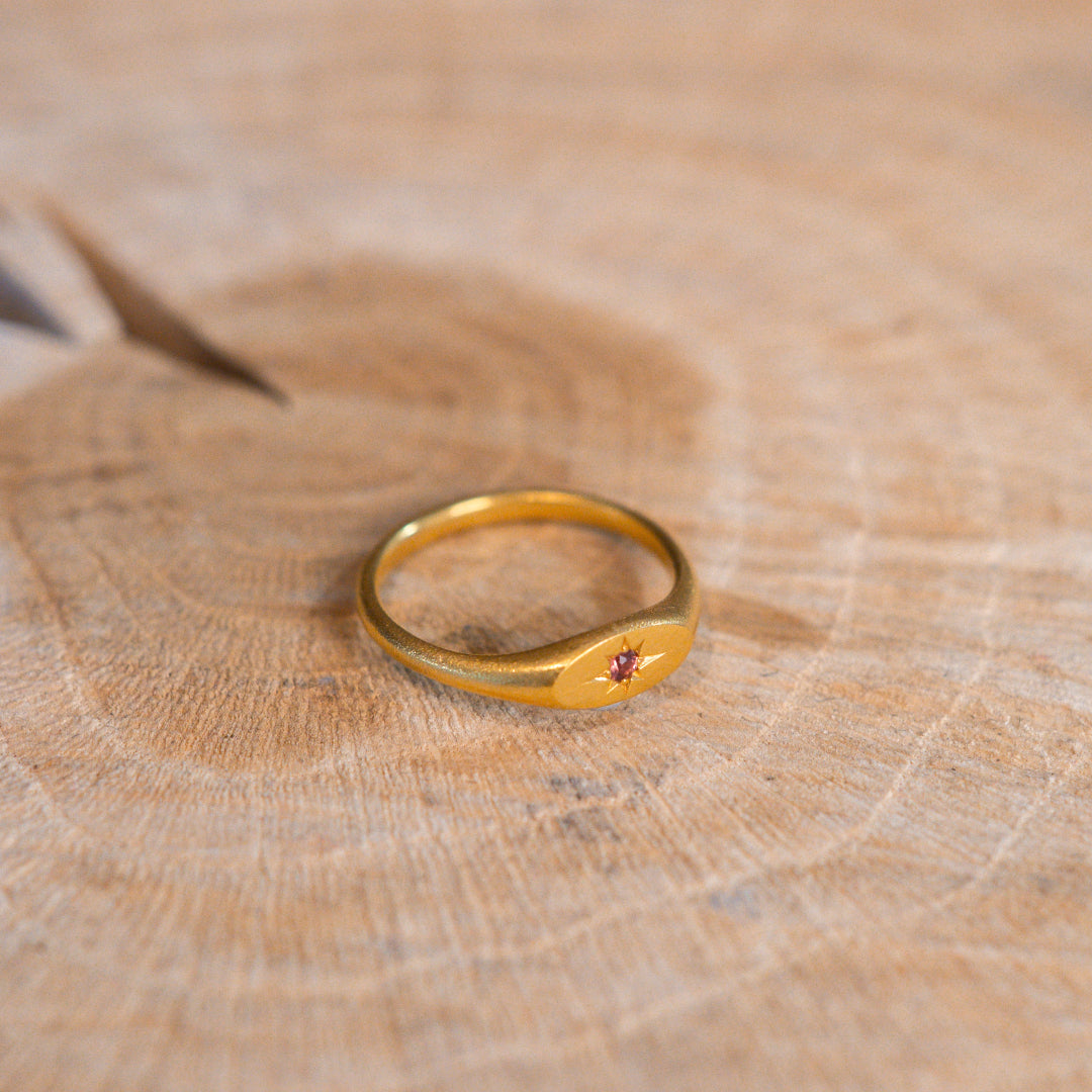 Kleinster Siegelring der Welt, oval