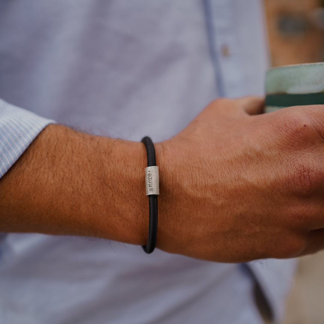 Amore 2 | Silikonarmband mit Silber-Element