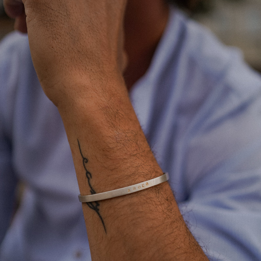 Amore | 5 mm Armband aus Sterlingsilber mit Goldpatina