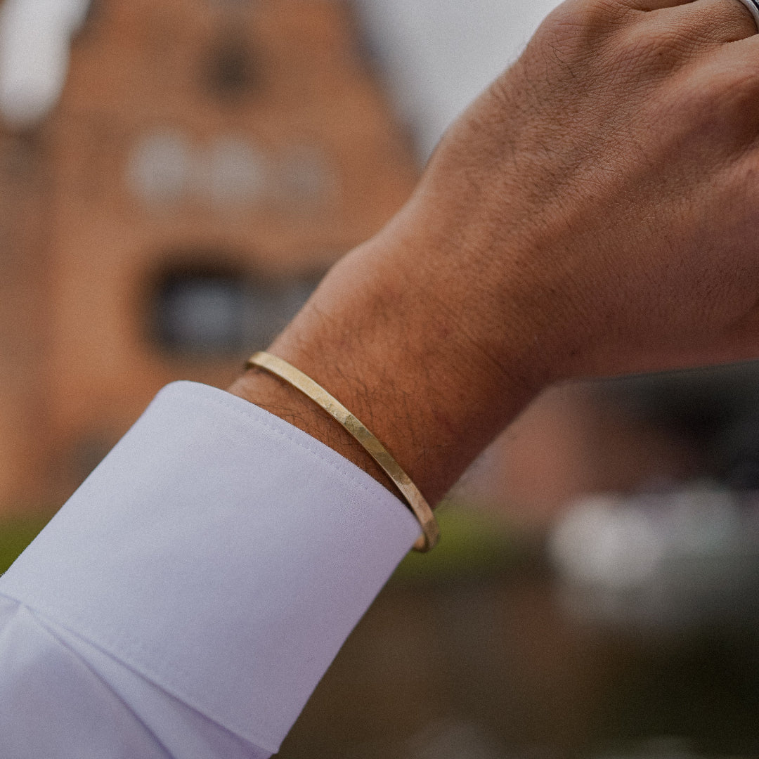 D’ORO | 4 mm Armband aus Sterlingsilber mit Goldpatina