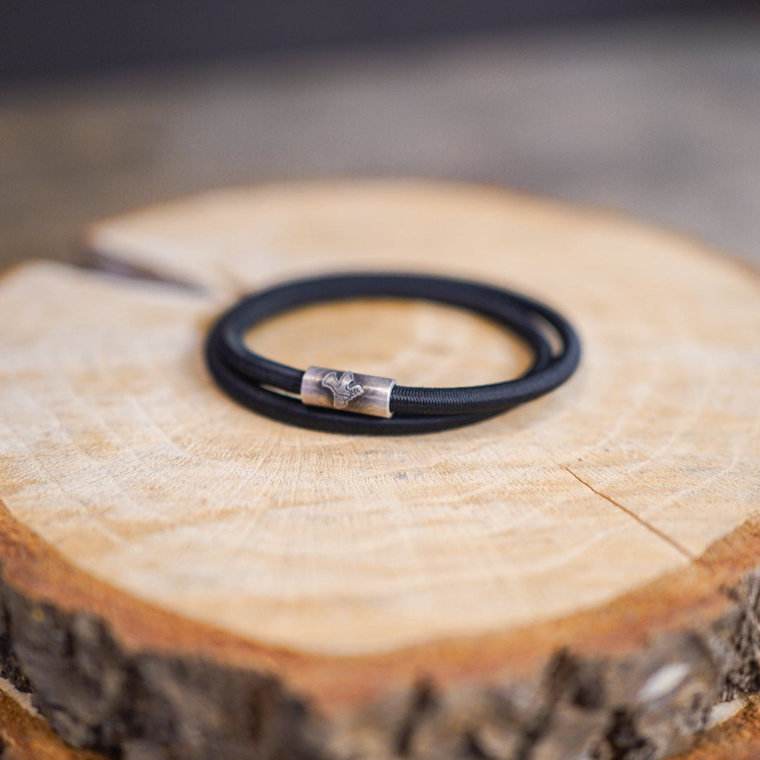 Peace | Silikonarmband mit Silber-Element