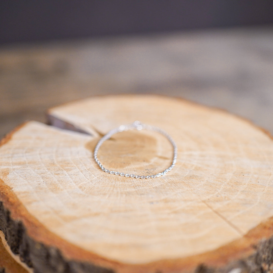 Arno | 2 mm Ankerketten-Armband aus Sterlingsilber
