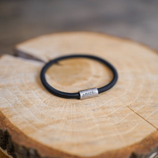 Amore 2 | Silikonarmband mit Silber-Element